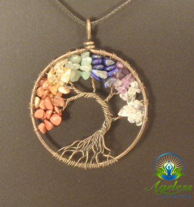 Copper Chakra Tree of Life Pendant