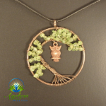 Copper Peridot Tree of Life Pendant