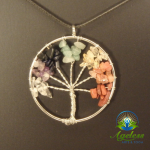 Silver Chakra Tree of Life Pendant